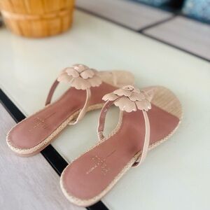 Paolo Blush Pink Floral Toe-Post Sandals